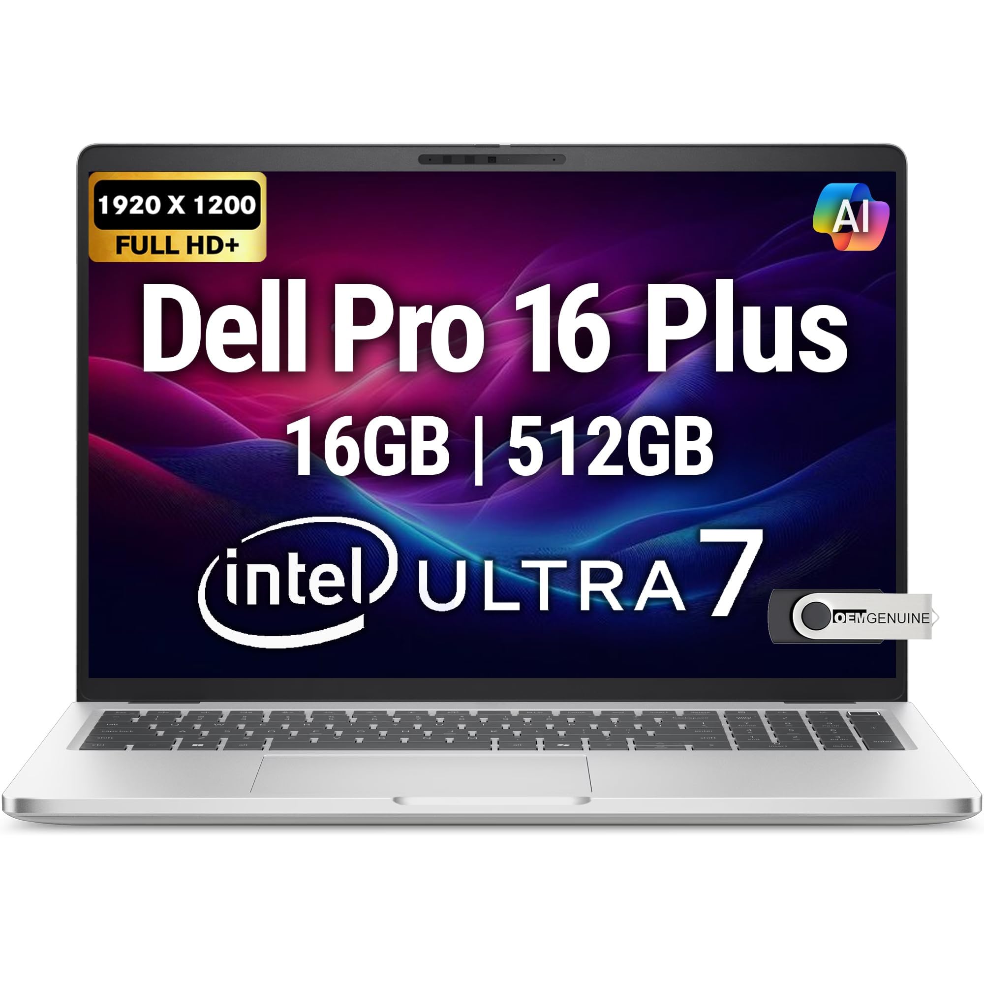 Dell Pro 16 Plusノートパソコン Ryzen5/16GB/QHD+ Amazon.com: Dell Pro 16 Plus PB16250 (Replaces Latitude 5550) AI